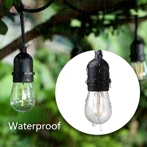 10M 15M LED Waterproof Outdoor String Lights Retro Edison Bulbs Festoon Garland Light Garden Patio Pergola Wedding Decoration