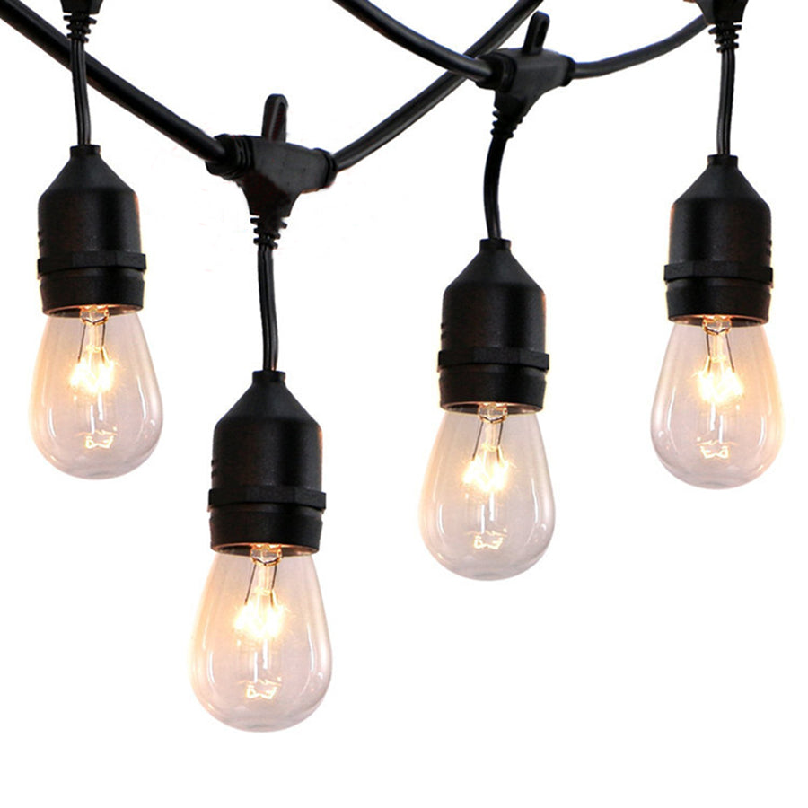 Thrisdar 10/15PCS 11W Globe Bulb Commercial Grade Outdoor LED String Light 9M 14M Cafe Bistro Patio Backyard Party Garland Light