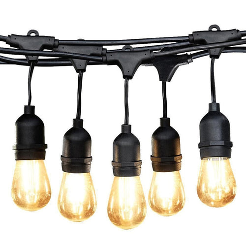 Thrisdar Waterproof 15M 15 Bulb S14 String Light E27 LED Edison Filament Bulb Outdoor Garden Holiday Wedding Party Garland Light