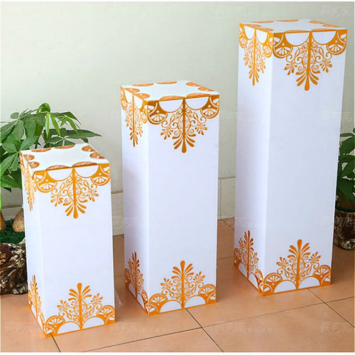 3pcs/set Wedding Props Stand Decoration Fashion Romantic Party Decoration Ornaments Geometric Road Lead Props T Stage Decoration