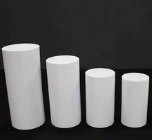 Load image into Gallery viewer, White round wedding cake stand iron dessert table welcome wedding decoration plinth