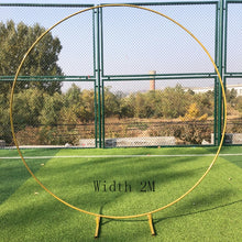 Load image into Gallery viewer, Wedding decoration Background round ring Arch Wrought Iron flower stand Party decoration Props  Backdrop Shelf wedding supplies
