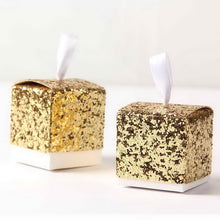 Load image into Gallery viewer, European Glitter Box Wedding Party Gift Favors Box Festive Party Wrapping Supplies Wedding Candy Box Gold Silver Glitter