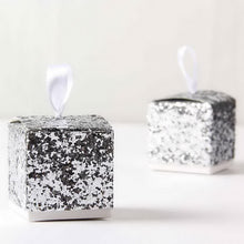 Load image into Gallery viewer, European Glitter Box Wedding Party Gift Favors Box Festive Party Wrapping Supplies Wedding Candy Box Gold Silver Glitter