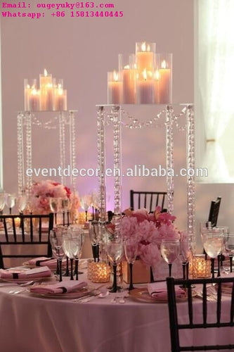 10pcs/lot 39inches Tall Square Acrylic Flower Stand Vase Candle Holder for Wedding Decoration Table Centerpieces Home Decor