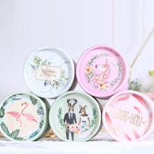 Load image into Gallery viewer, Free Shipping 50pcs Wedding favor pink blue Deer couple feather paper candy box cylinder packaging gifts boxes a gift for guest