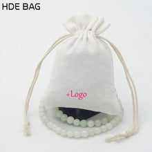 Load image into Gallery viewer, Canvas Bag for Packaging Jewelry/Makeup/Gift/Wedding/Party/Storage/Shoe Bags Cotton Drawstring Pouches Sachet Pocket Print Logo