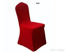 Load image into Gallery viewer, Wolesale hotel hotel chair cover wedding wedding pure color with thick white elastic high-end banquet chair cover free shipping