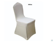 Load image into Gallery viewer, Wolesale hotel hotel chair cover wedding wedding pure color with thick white elastic high-end banquet chair cover free shipping