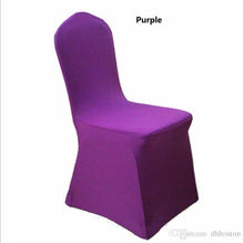 Load image into Gallery viewer, Wolesale hotel hotel chair cover wedding wedding pure color with thick white elastic high-end banquet chair cover free shipping