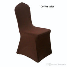 Load image into Gallery viewer, Wolesale hotel hotel chair cover wedding wedding pure color with thick white elastic high-end banquet chair cover free shipping