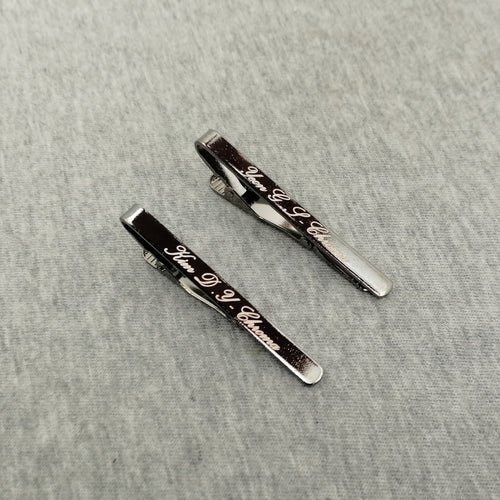 Personalized Clips of Casual Style Tie Clip custom logo text free on the clip best gifts for trade show and new year party favor