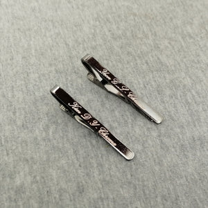 Personalized Clips of Casual Style Tie Clip custom logo text free on the clip best gifts for trade show and new year party favor