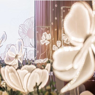 Flower style Wedding Aisle Road Lead led lighting stand plug in petal pillars Wedding Decoration 6pcs/lot