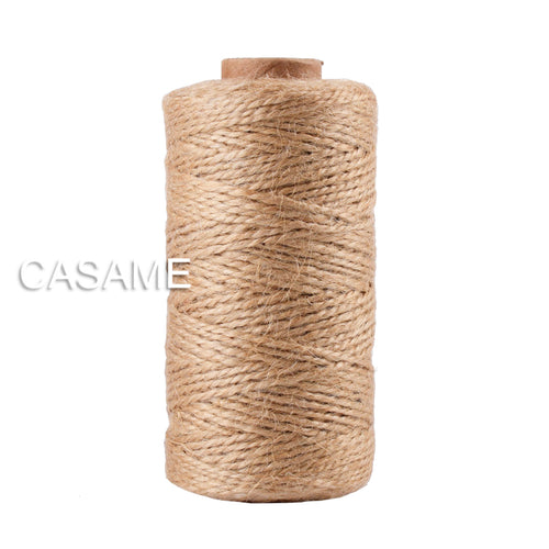 50 pcs mixed color 100m Natural Jute Baker Twine Burlap String Hemp Rope Gift Cords Thread DIY Scrapbooking Florists
