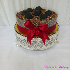 10pcs/lot Romantic Wedding Metal Crystal Bead beads mirror cake stand for wedding Party Event Usage
