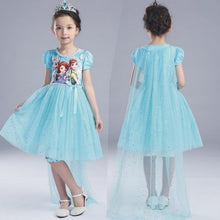 Load image into Gallery viewer, Fancy Dress Girls Princess Sequin yarn veil Capes cloak 140cm Cosplay Costume party Halloween props festive event supplies