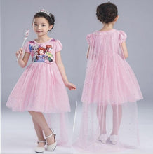 Load image into Gallery viewer, Fancy Dress Girls Princess Sequin yarn veil Capes cloak 140cm Cosplay Costume party Halloween props festive event supplies