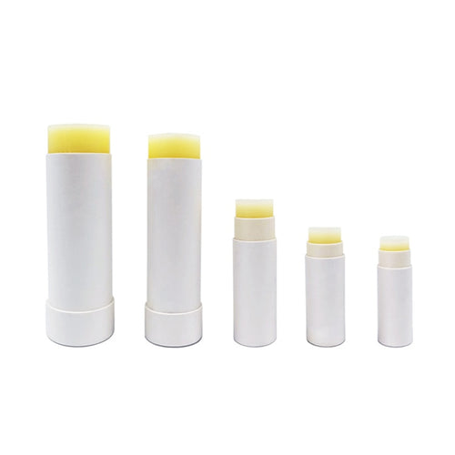 Wholesale 50pcs/lot paper biodegradable push up lip balm tubes kraft black white colors tubes 5 sizes in stock free shipping