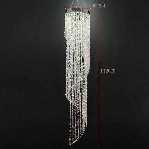 2019 long crystal wedding party decoration hotel lobby Villa Dining Room Ceiling Pendant suspending chandelier Hanging ornaments
