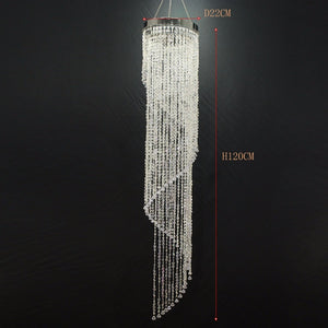 2019 long crystal wedding party decoration hotel lobby Villa Dining Room Ceiling Pendant suspending chandelier Hanging ornaments