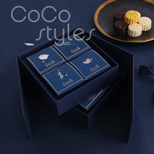 Cocostyles custom blank exquisite double layer cake box with hand bag for party event cake box candy box and gift box