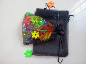 20*30cm 5000pcs Organza Bag black Drawstring bag jewelry packaging bags for tea/gift/food/candy small transparent pouch Yarn bag