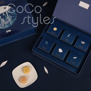 Cocostyles custom blank luxury hardcover box within 6 small box for event birthday party cake candy favor box