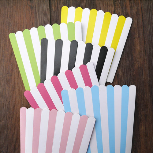 720pcs Popcorn box colorful chevron stripes dot Gold Gift Box Party Favour Wedding Pop corn kid party decoration bags loot