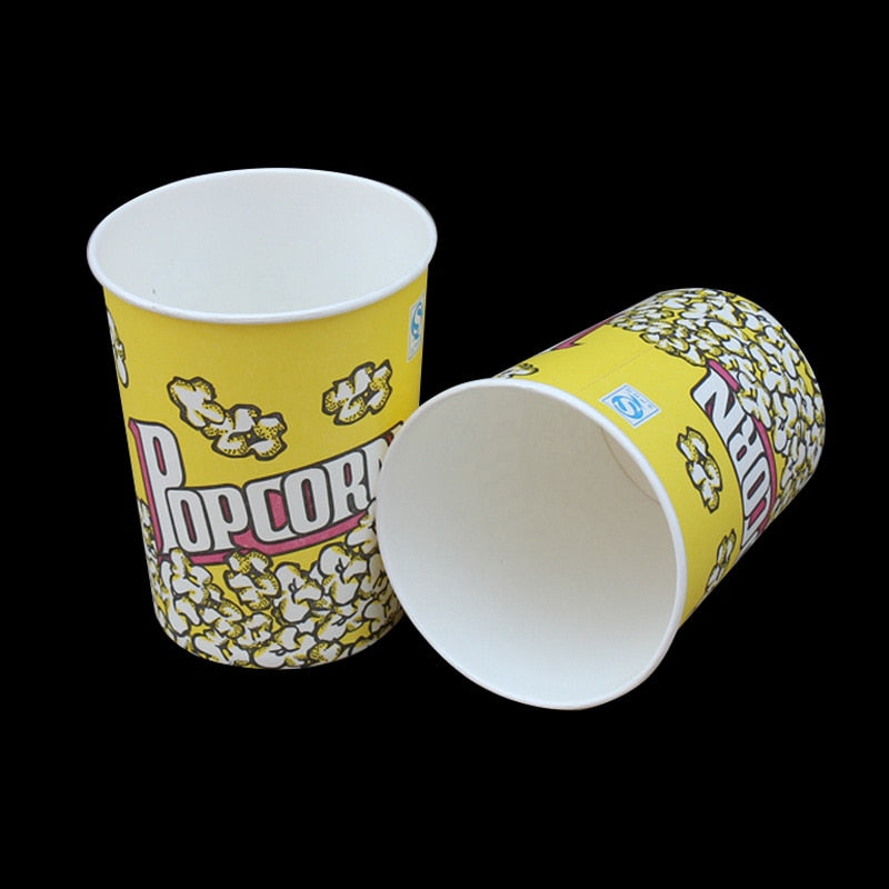 32 Ounce Disposable Popcorn Bucket Barrel Paper Cups for Popcorn DHL&FEDEX Free Shipping
