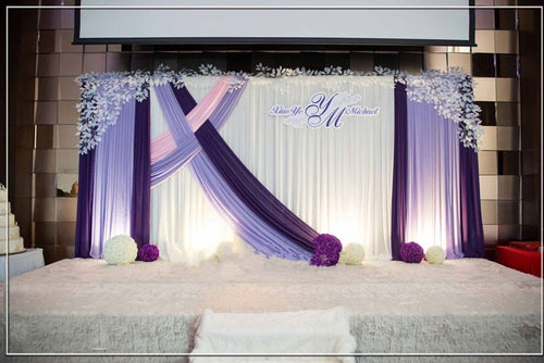 3×6M Purple Wedding Curtain Wedding Drapes For Wedding Event&Party&Banquet Decoration