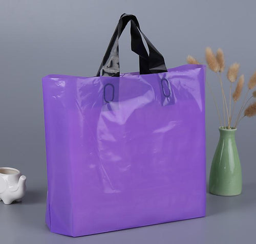 printed plastic packing shopping bags with handle,customized garment/clothing/gift packaging bag custom logo SN1318