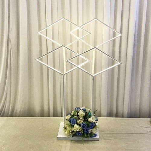 2pcs Wedding Centerpieces Flower Holders Tabletop Centre Pieces Metal Road Lead Flower Rack for Wedding/Party Decoration G012