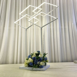 2pcs Wedding Centerpieces Flower Holders Tabletop Centre Pieces Metal Road Lead Flower Rack for Wedding/Party Decoration G012