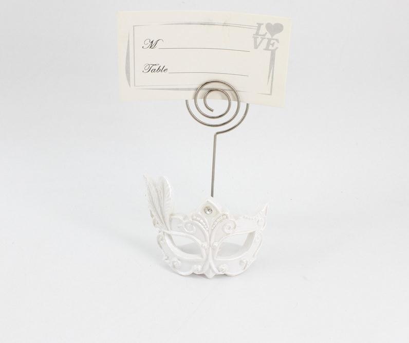 100PCS Mardi Gras Masked Theme Place Card Holder Wedding Favors Table Setting Decor Name Card Holders SN1959