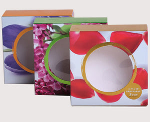 Custom Recycled paper with window soap packaging box ---DH2067