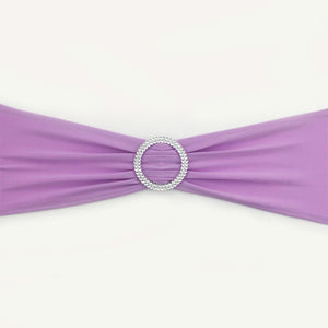 Hot 100PC Removable Chair Sash Bands Spandex Stretch Lycra Chair Cover Bows with round Buckle Weddings Party Banquet Decoration