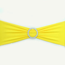 Load image into Gallery viewer, Hot 100PC Removable Chair Sash Bands Spandex Stretch Lycra Chair Cover Bows with round Buckle Weddings Party Banquet Decoration