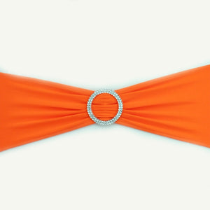 Hot 100PC Removable Chair Sash Bands Spandex Stretch Lycra Chair Cover Bows with round Buckle Weddings Party Banquet Decoration