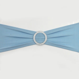 Hot 100PC Removable Chair Sash Bands Spandex Stretch Lycra Chair Cover Bows with round Buckle Weddings Party Banquet Decoration