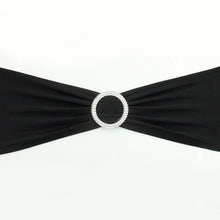 Load image into Gallery viewer, Hot 100PC Removable Chair Sash Bands Spandex Stretch Lycra Chair Cover Bows with round Buckle Weddings Party Banquet Decoration