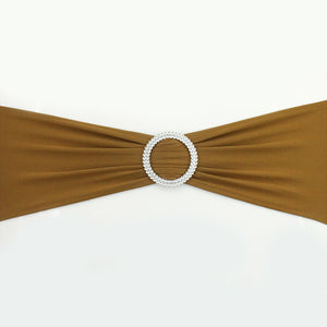 Hot 100PC Removable Chair Sash Bands Spandex Stretch Lycra Chair Cover Bows with round Buckle Weddings Party Banquet Decoration
