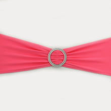 Load image into Gallery viewer, Hot 100PC Removable Chair Sash Bands Spandex Stretch Lycra Chair Cover Bows with round Buckle Weddings Party Banquet Decoration