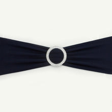 Load image into Gallery viewer, Hot 100PC Removable Chair Sash Bands Spandex Stretch Lycra Chair Cover Bows with round Buckle Weddings Party Banquet Decoration