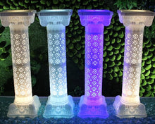 Load image into Gallery viewer, Hollow Design Luminous Wedding Roman Column LED Pillar White Red Blue Purple Available for Party Decoration Supplies