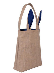 Cotton Linen Easter Egg hunt Bag Rabbit Bunny Ear Shopping Tote kids child Jute Cloth gift Bag handbag Festive Supplies 5color