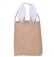 Load image into Gallery viewer, Cotton Linen Easter Egg hunt Bag Rabbit Bunny Ear Shopping Tote kids child Jute Cloth gift Bag handbag Festive Supplies 5color