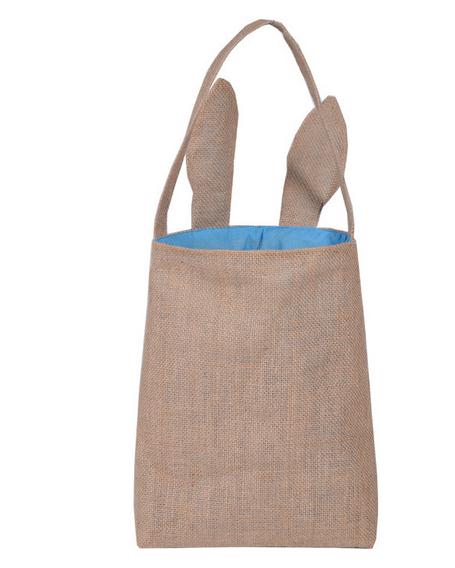 Cotton Linen Easter Egg hunt Bag Rabbit Bunny Ear Shopping Tote kids child Jute Cloth gift Bag handbag Festive Supplies 5color