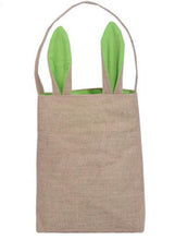 Load image into Gallery viewer, Cotton Linen Easter Egg hunt Bag Rabbit Bunny Ear Shopping Tote kids child Jute Cloth gift Bag handbag Festive Supplies 5color
